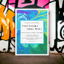 Search for green wave invitations Minimalist
