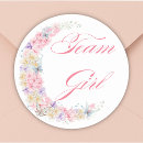 Search for team girl baby shower stickers Pink
