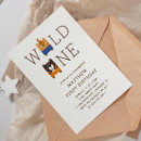 Search for bear 1st birthday invitations Party