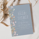 Search for dusty blue bridal shower invitations Boho