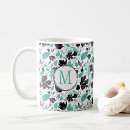 Recherche de vigne de fleur tasses Monogramme