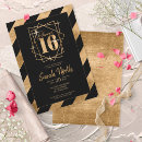 Search for foil sweet 16 invitations Faux gold foil