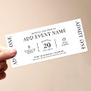 Search for admit one Event ticket
