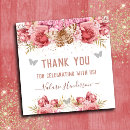Search for pink floral thank you stickers Girl