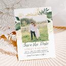 Search for green white and gold wedding save the dates Rustic