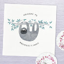 Search for sloth napkins Whimsical
