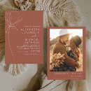 Search for orange floral wedding invitations Bohemian