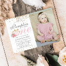Search for pink pumpkin 1st birthday invitations Pink and gold