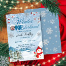 Search for boy winter onederland invitations Rustic