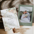 Search for green white and gold wedding save the dates Watercolor floral
