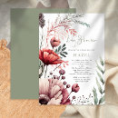 Search for watercolor burgundy floral invitations Boho