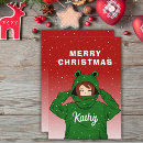 Search for frog christmas cards Red