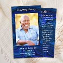 Search for blue prayer cards In loving memory