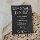 Search for chalkboard rehearsal dinner invitations Typography