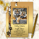 Search for tiger wedding invitations Gold