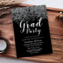 Search for silver graduation invitations Black