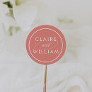 Search for coral wedding stickers Classic