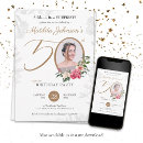 Search for surprise 50th birthday invitations Floral