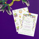 Search for mask party invitations King cake