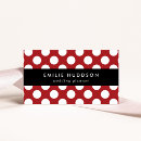 Recherche de pois rouges cartes visite Points polka rouge