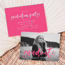 Search for hot pink graduation invitations Script
