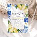 Search for amalfi coast bridal shower invitations Navy blue and yellow