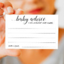 Search for baby shower advice cards Black and white