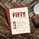 Search for fifty and fabulous birthday invitations Bold