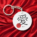 Search for love words keychains Red