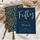 Search for mens blue and gold birthday invitations Masculine