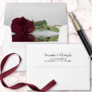 Search for burgundy wedding envelopes Return address