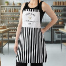 Search for black and white stripe aprons Employee