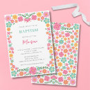 Search for cute christening invitations Flowers