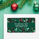 Search for holly and pine return address labels Botanical
