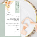 Search for blush and sage green wedding menus Watercolor floral