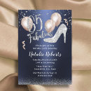 Search for navy blue silver birthday invitations Rose gold