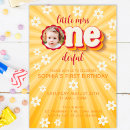 Recherche de daisy 1ans anniversaire invitations Petite miss onederful