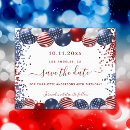 Search for red white blue save the dates Patriotic