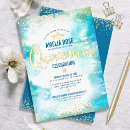Search for turquoise quinceanera invitations Mexican spanish latina