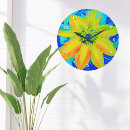 Recherche de bleu clair et jaune horloges Fleur