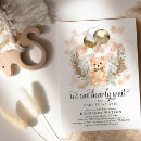 Search for neutral teddy bear baby shower invitations Modern