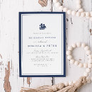 Search for boat rehearsal dinner invitations Navy blue
