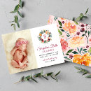 Search for fall birth announcement cards Floral