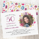 Search for floral photo invitations Boho