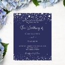 Search for silver stars wedding invitations Navy blue
