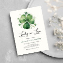 Search for lucky in love bridal shower invitations St patricks day