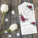 Search for red gold christmas wedding invitations Holly