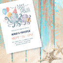 Search for octopus baby shower invitations Watercolor