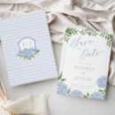 Search for flower wedding save the dates Blue