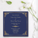 Search for royal blue and gold wedding invitations Classic